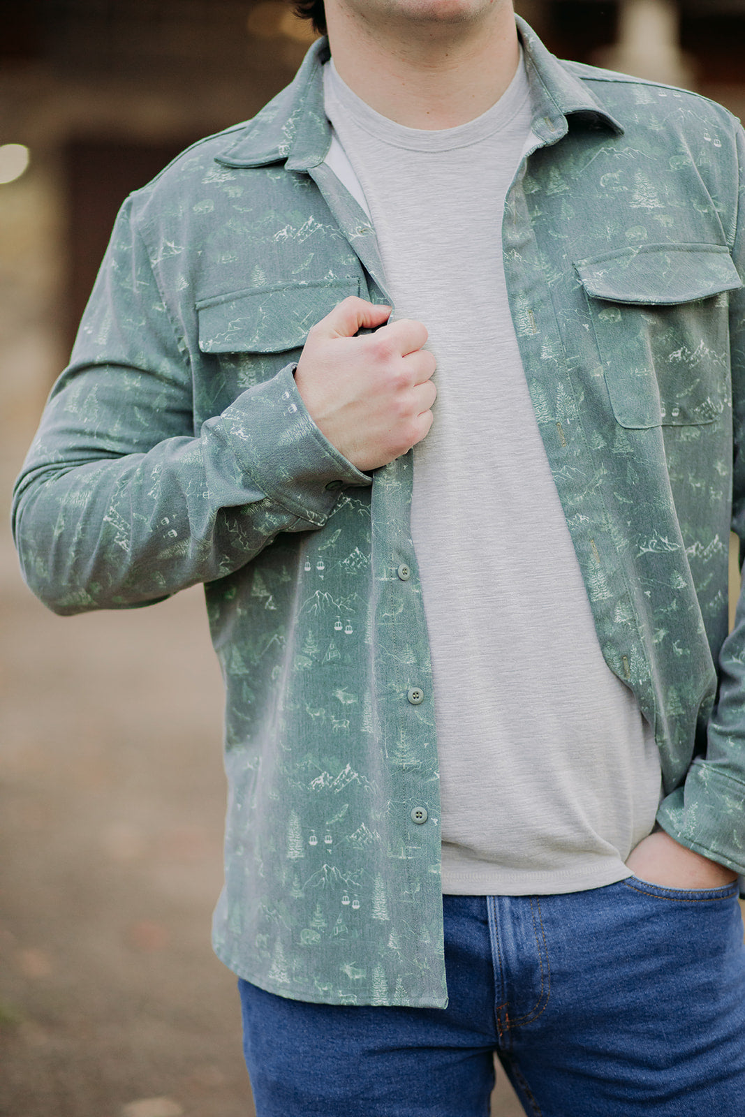 Mens Long Sleeve Button Down