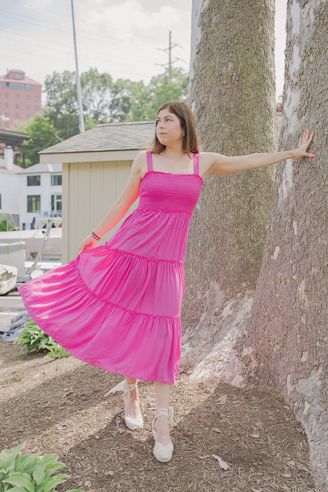 Picnic in the Park Dress Hot Pink